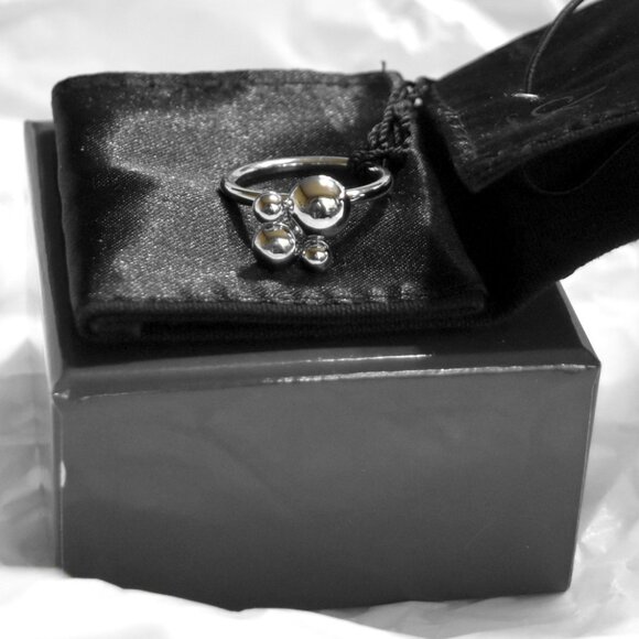Calvin Klein Silver Ring Fidget Paw Print NWT - Picture 4 of 6